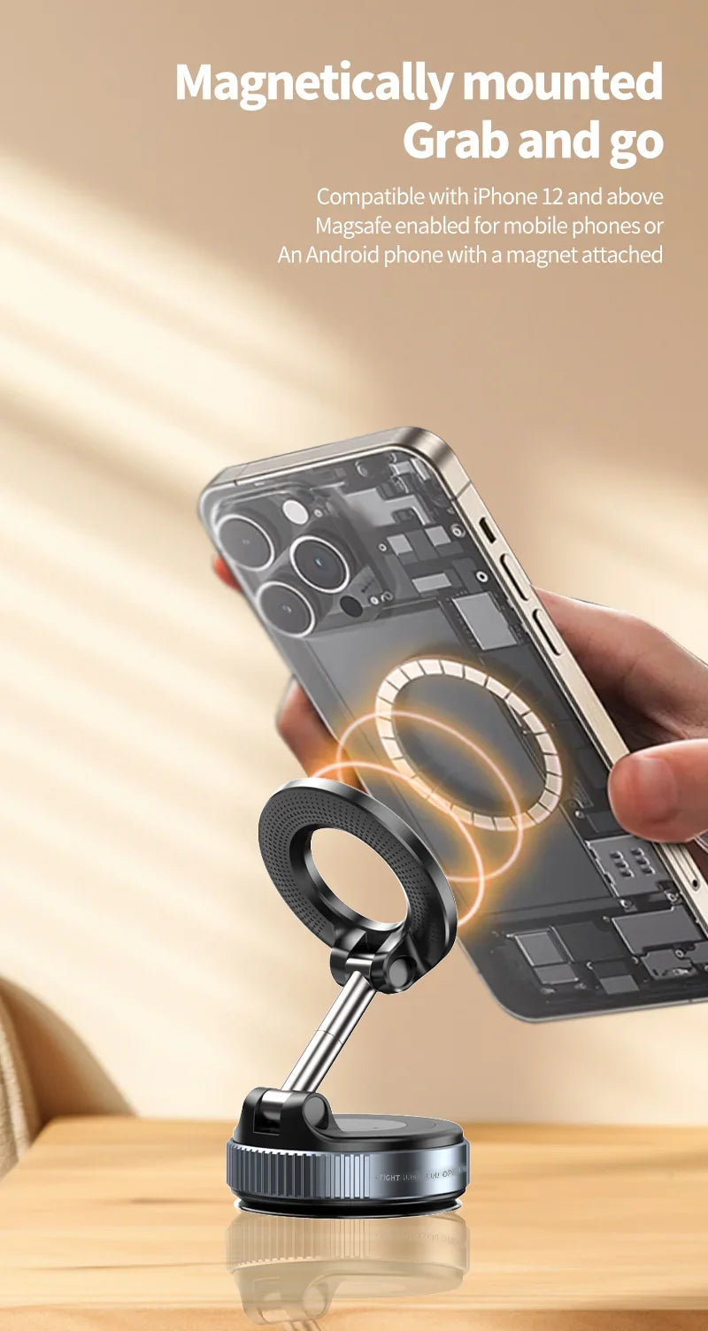 Xiaomi® 360° Magnetic Car Phone Holder – Strong Suction Cup & Adjustable Bracket