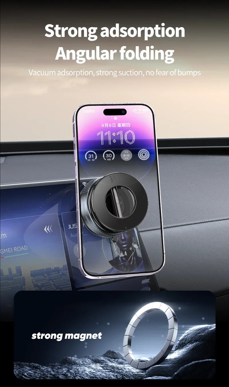 Xiaomi® 360° Magnetic Car Phone Holder – Strong Suction Cup & Adjustable Bracket